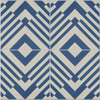 Origami Pattern Tiles, French Blue, Set of 12