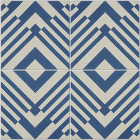 Origami Pattern Tiles, French Blue, Set of 12