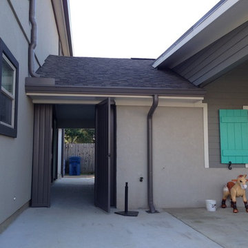 Home addition: Office, party room, conditions storage, porch