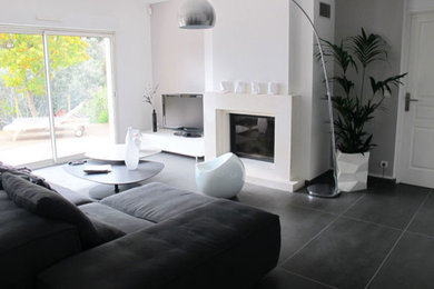 Inspiration pour une salle de séjour design.