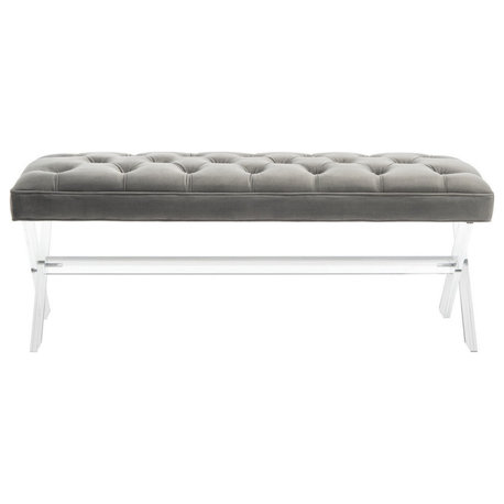 Reign Tufted Acrylic Bench