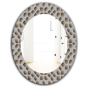 Designart Scandinavian 10 Midcentury Frameless Oval Or Round Wall Mirror, 24x36