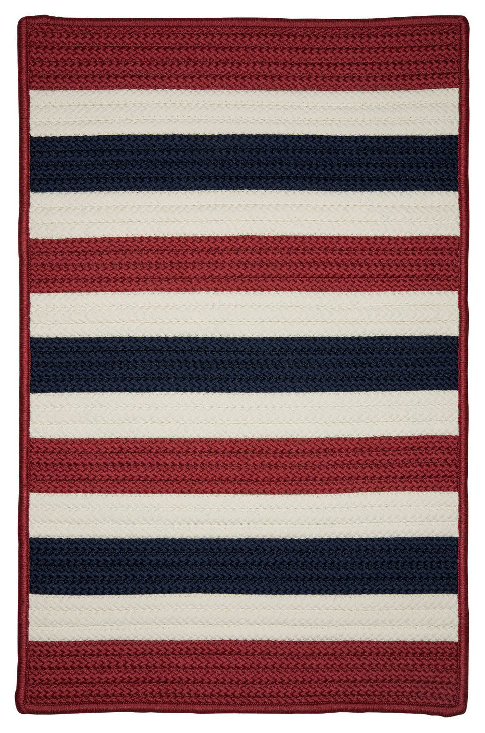 Portico Rug, Patriotic Stripe, 8' Square, 8' Square - Contemporary ...