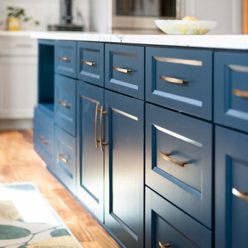 Stunning Two-Tone Transitional Kitchen Remodel Done With New Cabinets