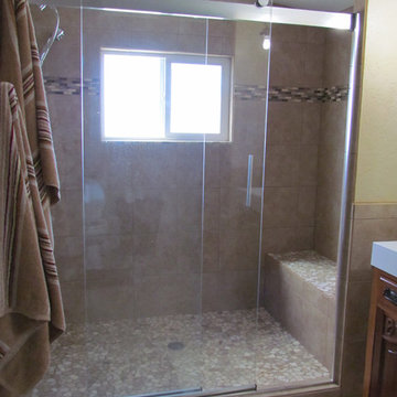 Pebble Tile Installation Photos