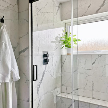The Marble & Black Shower Room