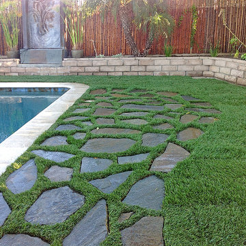 Walkways Installation--Slate in Sod