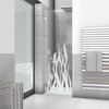 Hinged Alcove Shower Door With Fish Design, Non-Private, 32"x75" Inches, Left