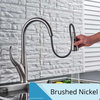 Single Handle Pull Out Stream Spray Kitchen Spout, Brushed Nickel