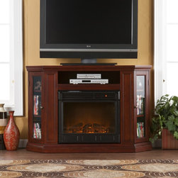 Holly & Martin&trade; Ponoma Convertible Media Electric Fireplace-Cherry - Indoor Fireplaces