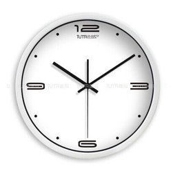 12" Modern Style Wall Clock in Stainless Stee - TUMA(BT201W) - Wall Clocks