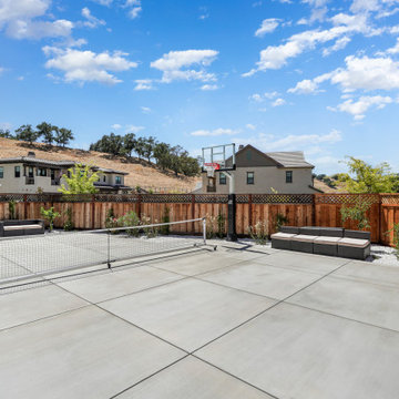 Backyard Transformation with Pool, BBQ & Volleyball Court