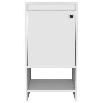 Chariot Free Standing Vanity Cabinet with Open shelf, White