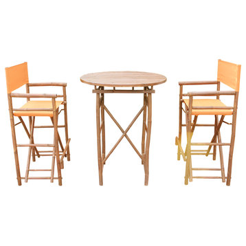 Director High Round 3-Piece Table Set, Pottery