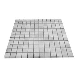 Statuary Crystal Marble Italian White Statuario 1x1 Mosaic Tile Polished - Home Accessories & Decor