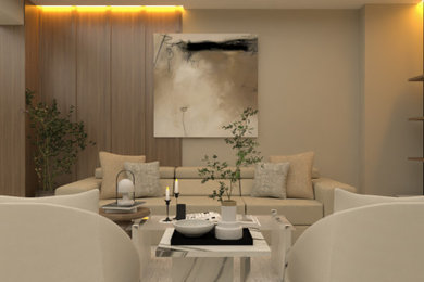 Minimalist living room photo in Other