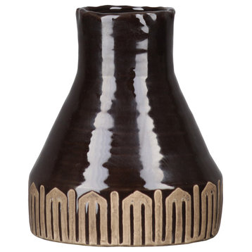 Ceramic Vase Gloss Brown