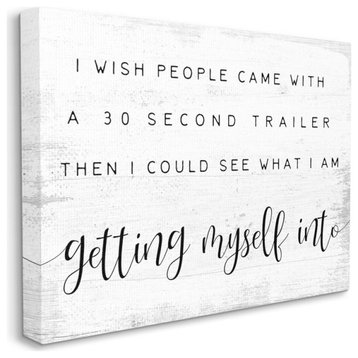 Wish People Came with Trailer Fun Movie Reference30x40