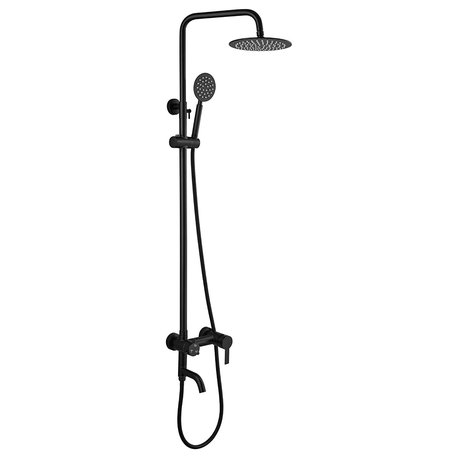 Kairo Triple Function Outdoor Shower Stainless Steel, Matte Black