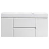 MOF 48" Wall Mounted Vanity With Reinforced Acrylic Sink, High Gloss White