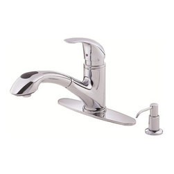 Danze Melrose Single Handle Pull-Out Kitchen Faucet D454612 - Kitchen Faucets