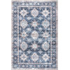 nuLOOM Finley Machine Washable Vintage Traditional Area Rug, Gray 4'x6'