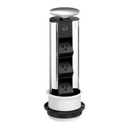 EVOline&reg; Port Silver Chrome with Silver Collar 1434-008 - Kitchen Countertops