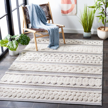 Safavieh Cottage Collection COT208A Rug, Ivory/Grey, 4' X 6'