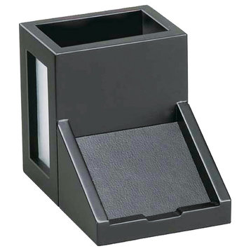 Pencil Cup with Note Holder, Black