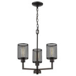 Eglo Lighting - Eglo Lighting 203469A Verona - 3-Light Chandelier - Brushed Nickel - Metal Cage - Eglo's Verona series create edgy styling with useVerona 3-Light Chand Oil Rubbed Bronze *UL Approved: YES Energy Star Qualified: n/a ADA Certified: n/a  *Number of Lights: 3-*Wattage:60w E26 Medium Base bulb(s) *Bulb Included:No *Bulb Type:E26 Medium Base *Finish Type:Oil Rubbed Bronze