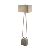 Uttermost Carugo Floor Lamp, Polished Nickel