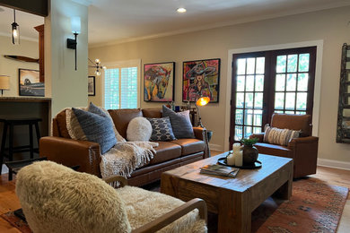 Inspiration for a contemporary living room remodel in Atlanta