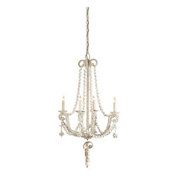 Currey & Company Wampum Chandelier in Natural Shell - Chandeliers