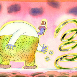 Junior's at it Again - Original Watercolor - Paintings