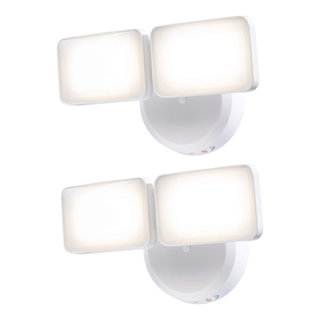 Outdoor LED Dual Head Wall Spot Lights (2 Pack) Dusk to Dawn