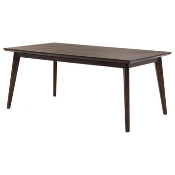 Limari Home Roger Rectangular Mid-Century Acacia Wood Dining Table in Brown