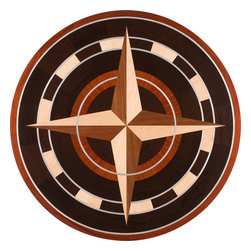 Oshkosh Designs - Cape Cod Wood And Metal Medallion - Floor Medallions And Inlays
