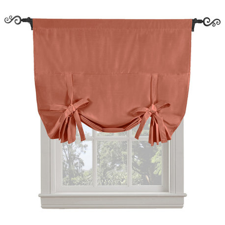 Soho Single Rod Pocket Blackout Curtain, Coral