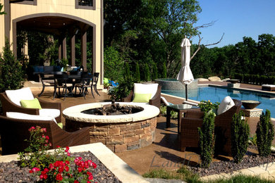 Pool - contemporary pool idea in Kansas City