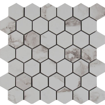 MSI NSTA2X2 2" x 2" Hexagon Mosaic Tile - Matte Porcelain Visual - Marble