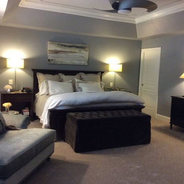 Navy Master Bedroom and Bath