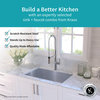Kraus 32" Undermount Kitchen Sink St Steel, Faucet With Dispenser, Chrome