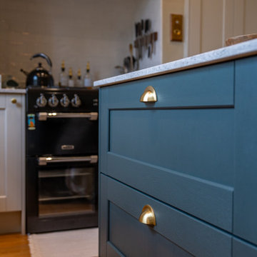 Kensington Kitchen in Mussel & Heritage Green by Creating Spaces