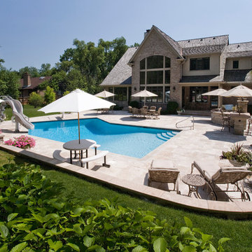 Riverwoods, IL Inground Geometric Swimming Pool