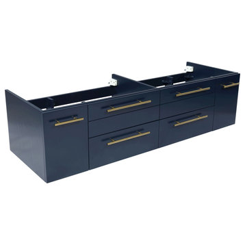 Fresca FCB6160-UNS-D Lucera 60" Double Wall Mounted Vanity - Royal Blue