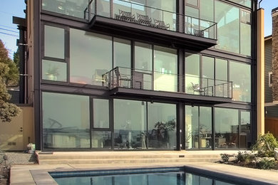 Example of a trendy exterior home design in Seattle