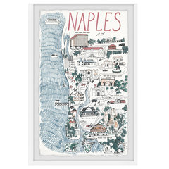 Illustrated Map Of Las Vegas Strip Framed On Paper by Marmont Hill Print