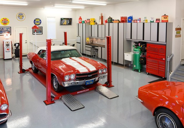 Contemporain Garage by Closet Organizing Systems