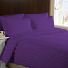 800 TC Duvet Cover with 1 Flat Sheet Striped Purple, Queen