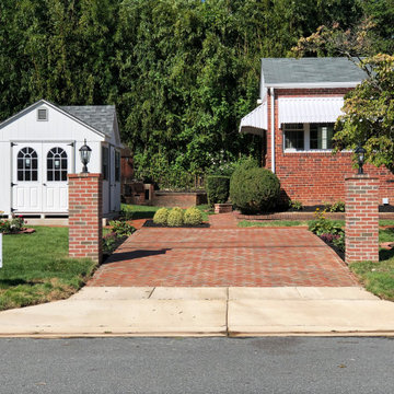 New Curb Cut Paver Driveway and Walkways in Silver Spring MD
